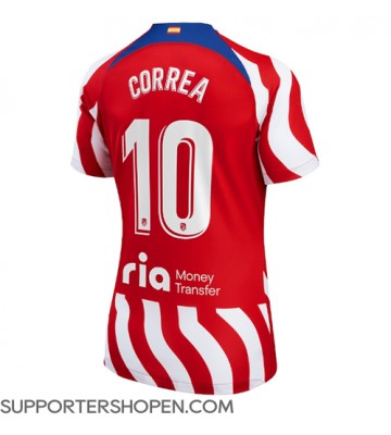 Atletico Madrid Angel Correa #10 Hemma Matchtröja Dam 2022-23 Kortärmad
